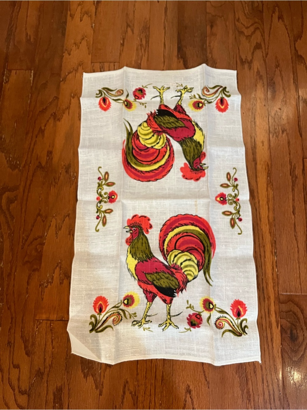 Vintage  Kitchen Dish Tea Towel LINEN  New Old Stock NOS 
Roasters